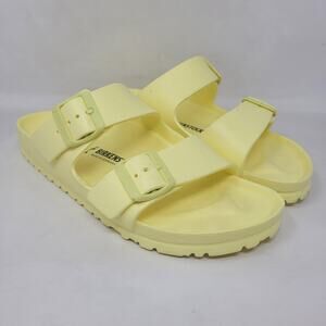 Birkenstock Arizona Sandals Womens EU41 US10 Yellow Rubber EVA Slides Slip On